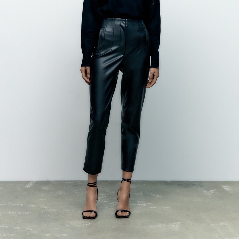 Zara Leather Pants highwaist